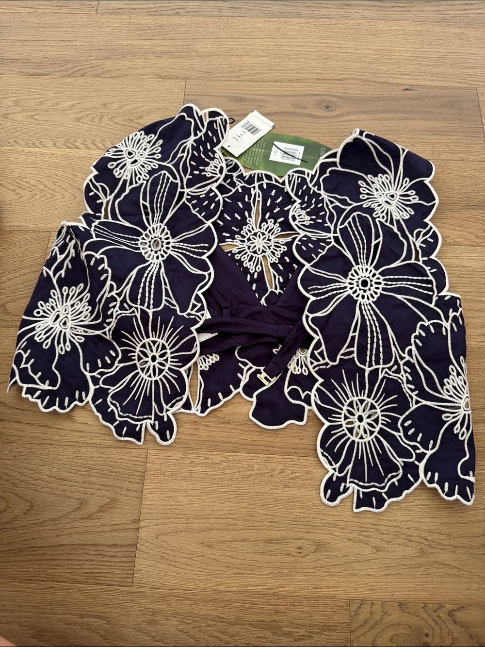 Farm Rio • NWT $198US Blue Richelieu Top - Picture 5 of 10